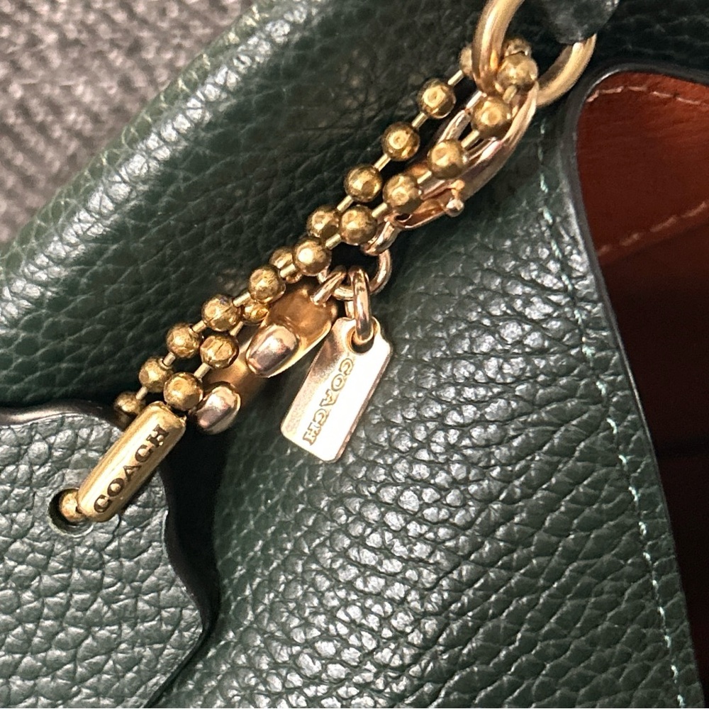 Coach Lana in Amazon Green Leather Shoulder Bag - Picture 12 of 12